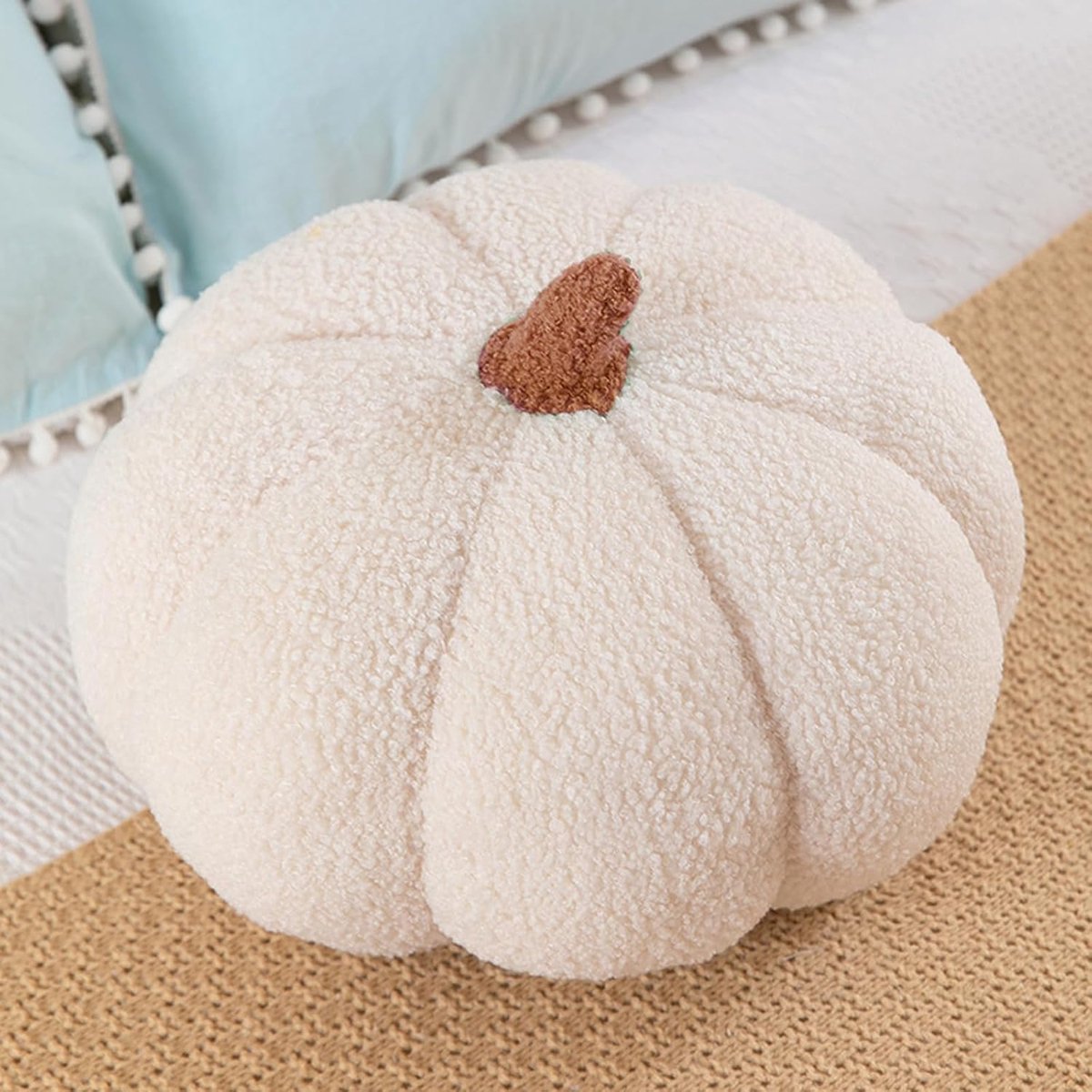 Halloween Pumpkin and Throw Pillow - Stuffed Fluffy Toy Sofa Cushion, Soft Decorating Items for Thanksgiving and Home - ShopVlot