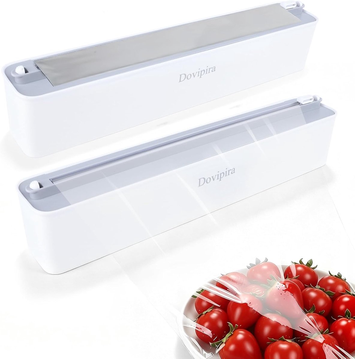 Magnetische folie en aluminiumfolie dispenser - geschikt voor 32,5 cm x 100 m folie - wandmontage - georganiseerd koken