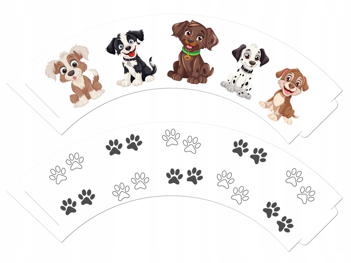 Muffin vormpjes Honden - 6 stuks