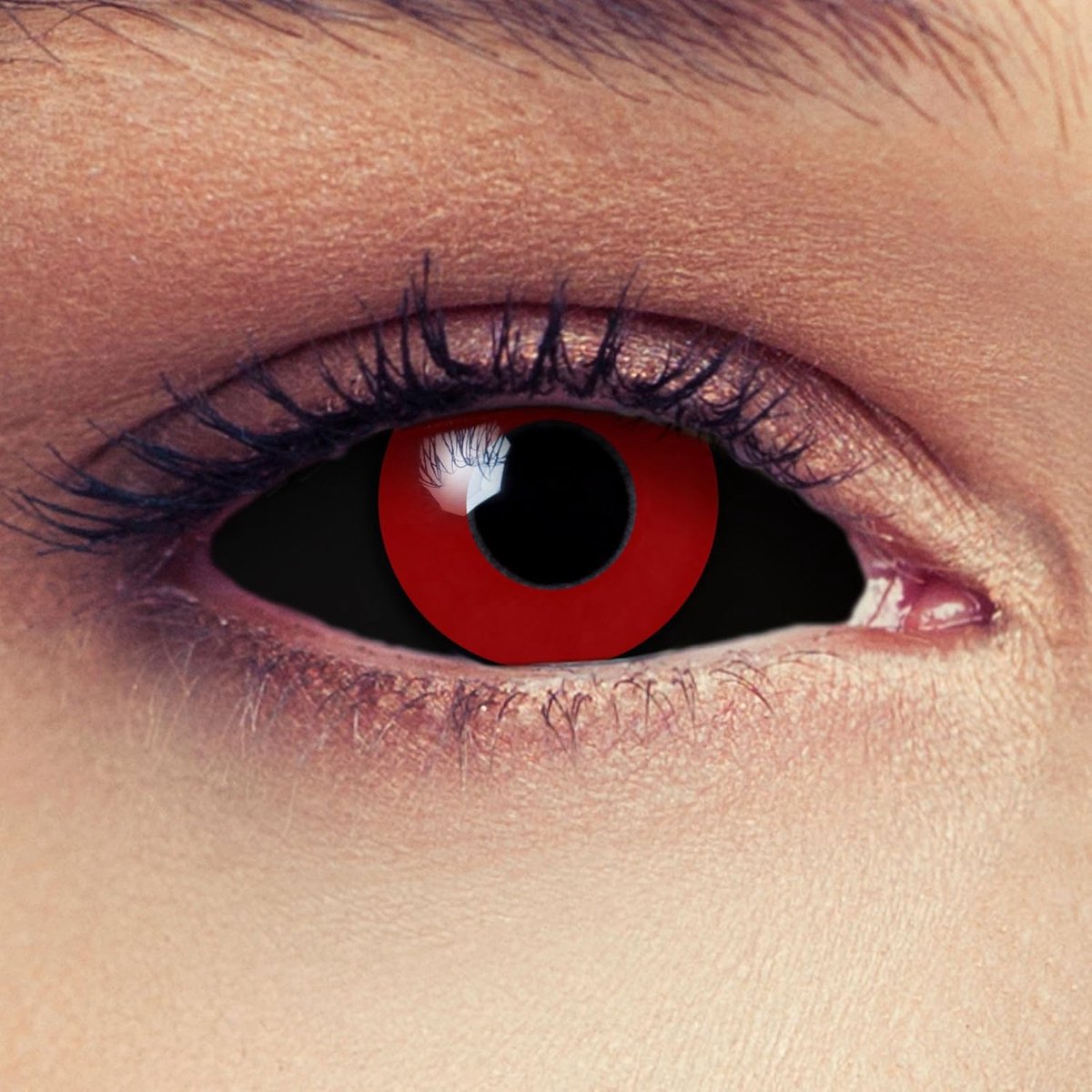 Sclera contactlenzen 22 mm - Rood Zwart - Volledige sclera - Ideaal voor feestelijke gelegenheden