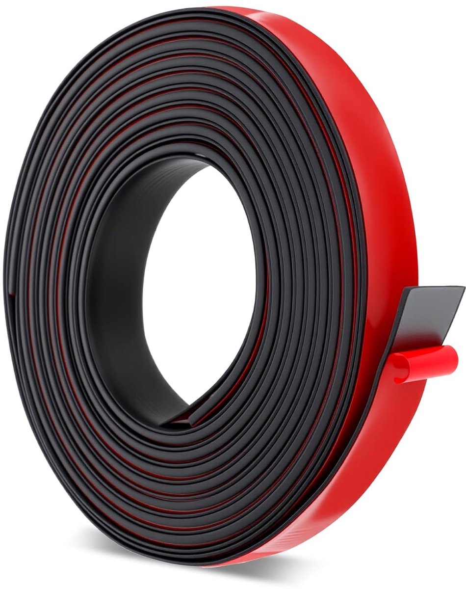 lrgnixs Rubberen strips, zelfklevend, 4,5 m x 25 mm x 1 mm, neopreen rubberen strips, rubberen plakband, massief - ShopVlot