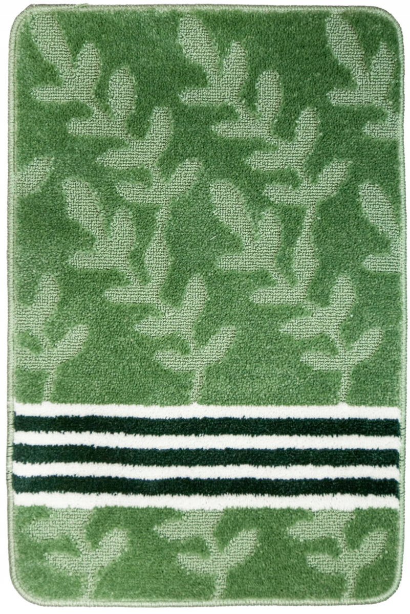 Antislip Douchemat Natel Groen 50x80 cm - Bladeren & Strepen