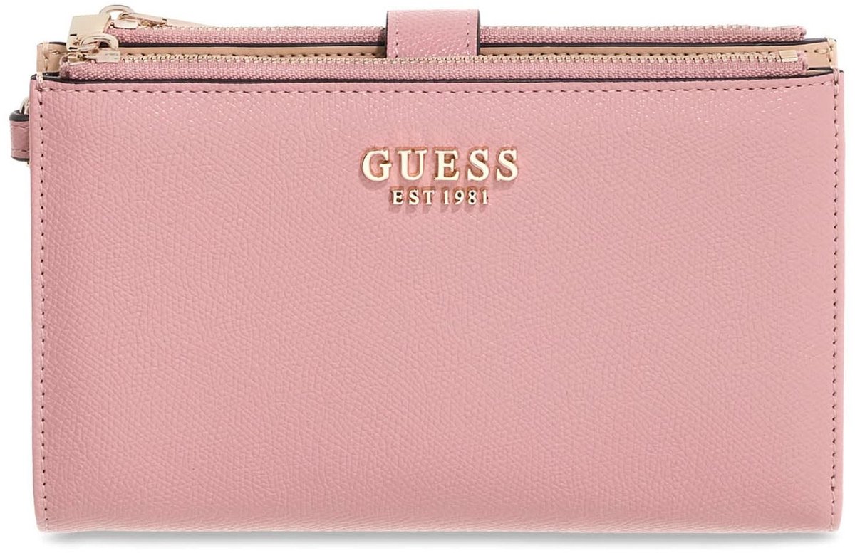 GUESS portemonnee Amorette SLG Double Zip Organizer Rosewood roze