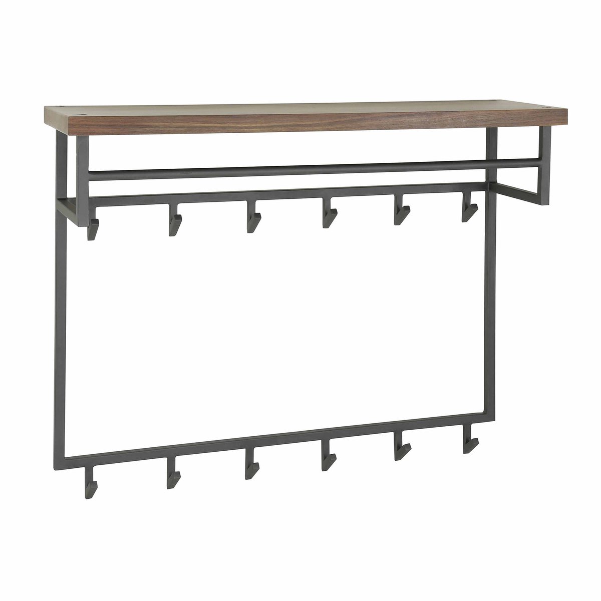 Giga Meubel Kapstok Daytona - Naturel Hout - 12 Haken - 100x30x80cm