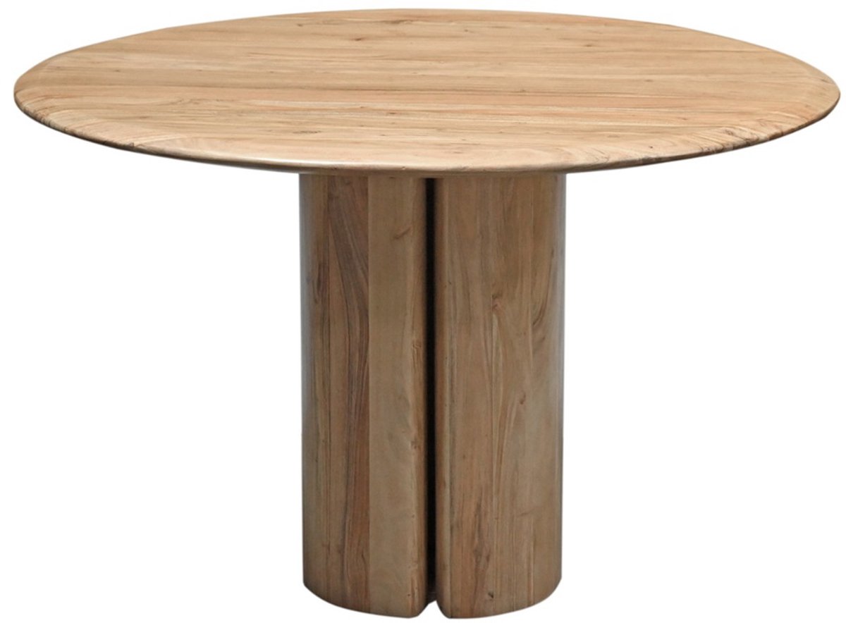 Giga Meubel Ronde Eettafel Tijn - Ø120x75cm - Naturel Acaciahout - 2-4 Personen
