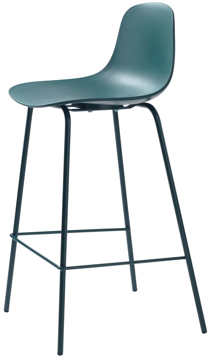 Barstoel Petrol - Zithoogte 67cm - 48x40,5x92,5cm - Set van 2