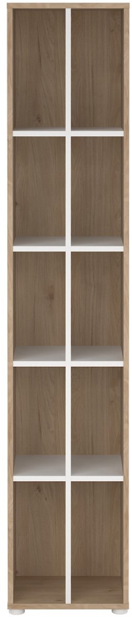 Giga Living Boekenkast Sign - Wit/Naturel - 41x34x205cm