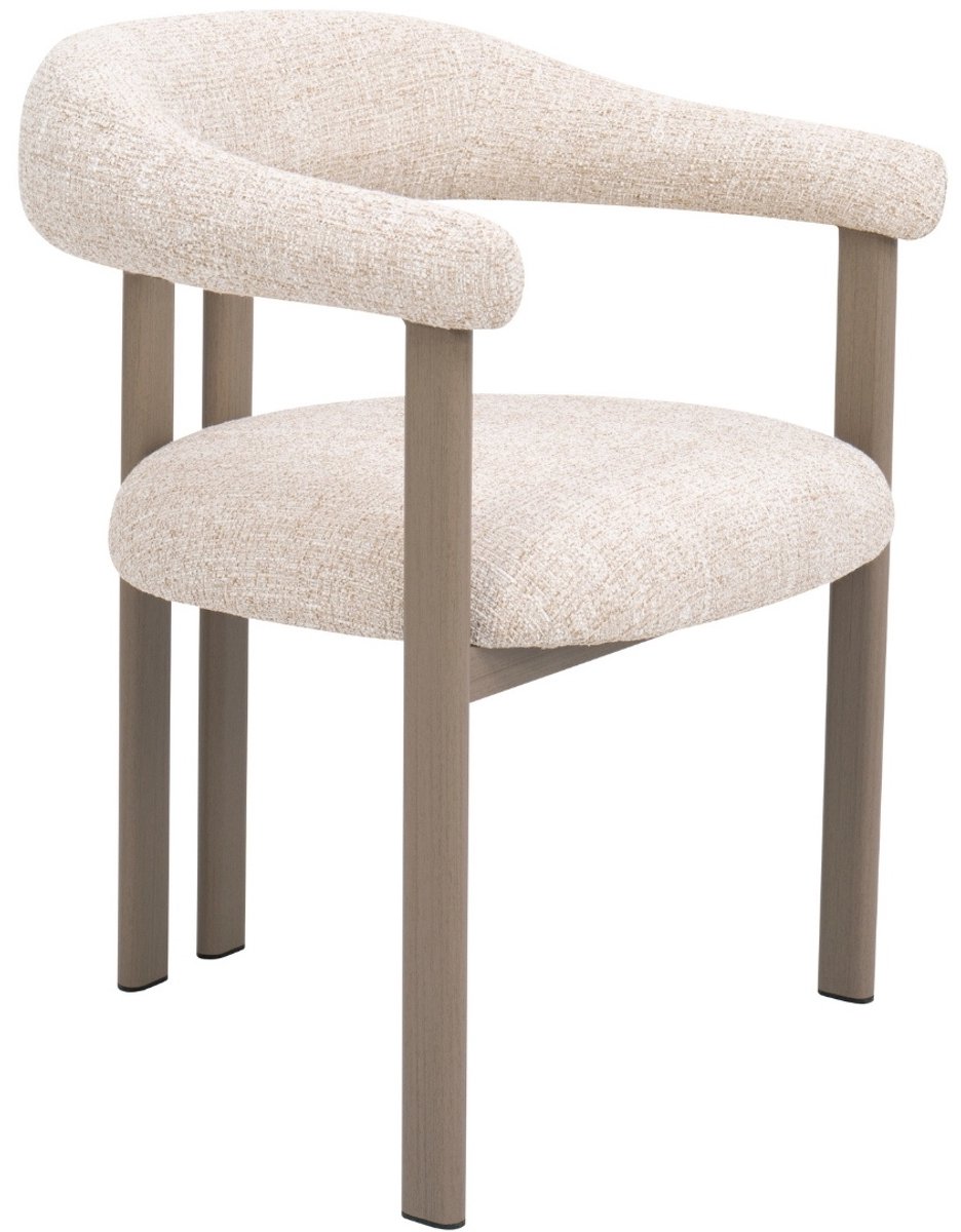 DÉJA Living Eetkamerstoel Odense - Stof - Beige/Taupe - Set van 2