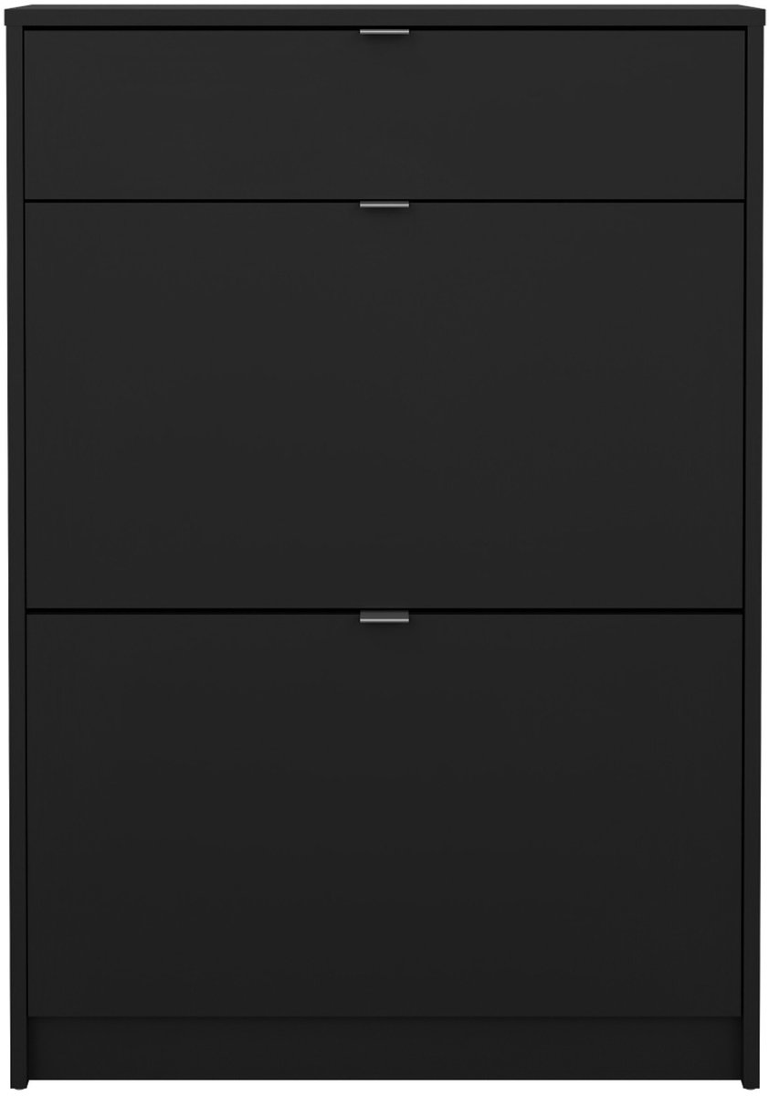 Giga Living Schoenenkast Zwart - 1 Lade - 2 Vakken - Schoenenkast Shoes - 70x24x101cm
