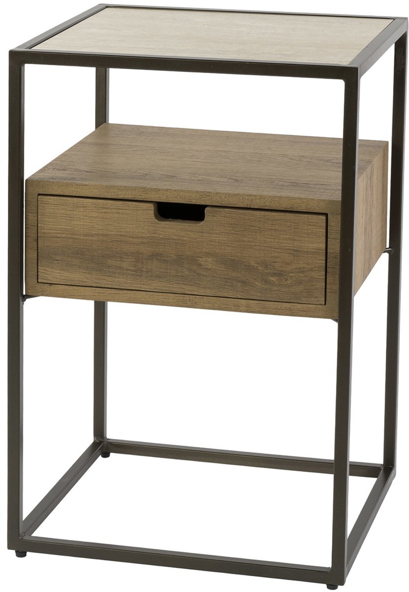 Giga Living Nachtkastje Cassetto - Travertin Keramiek - 40x35x60cm