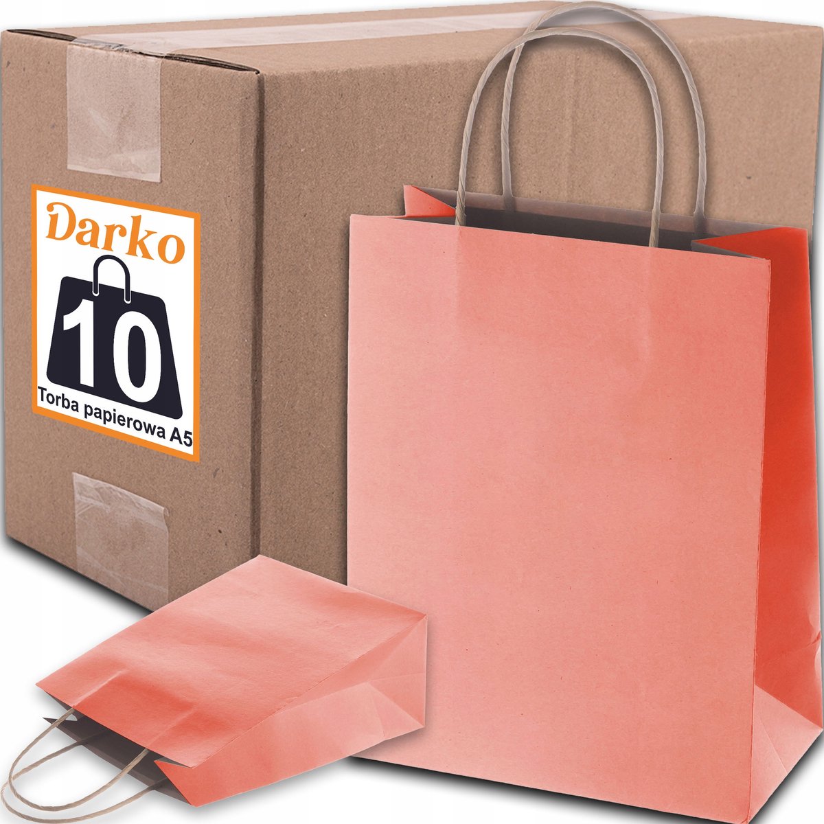Papers Cadeauzakjes Rood A5 - 10 stuks - Eco Kraftpapier