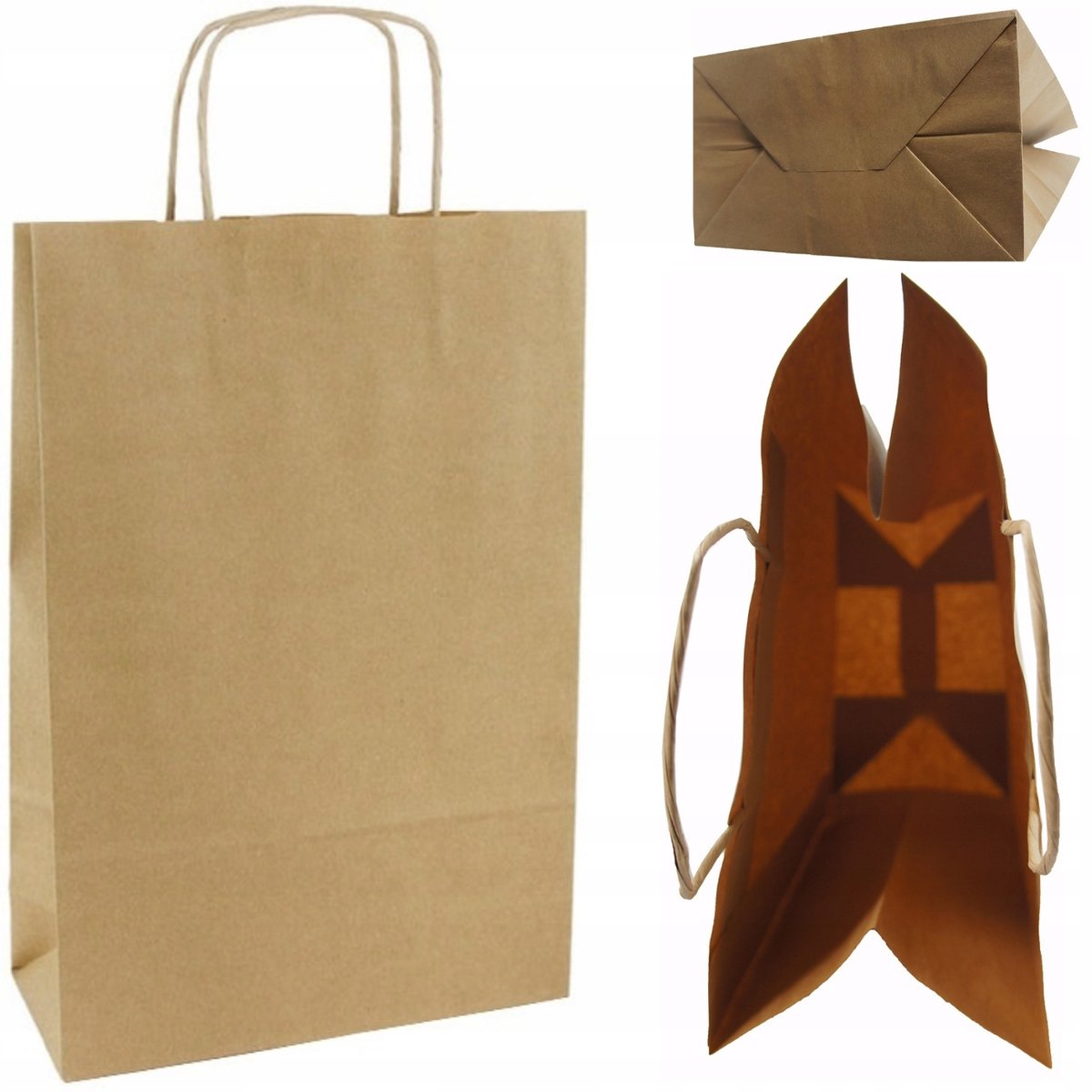 Bruine Ecopapier Zakken 24x10x36cm - 50 stuks