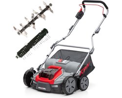 IKRA Bosch 36 V 3-in-1 accu-verticuteermachine en gazonbeluchter IB-SR 36, inclusief twee rollen – exclusief accu en oplader