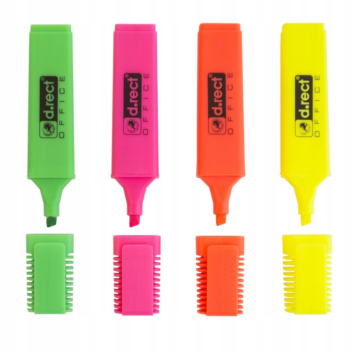 D.rect Intensieve Markers Set - 4 Levendige Kleuren