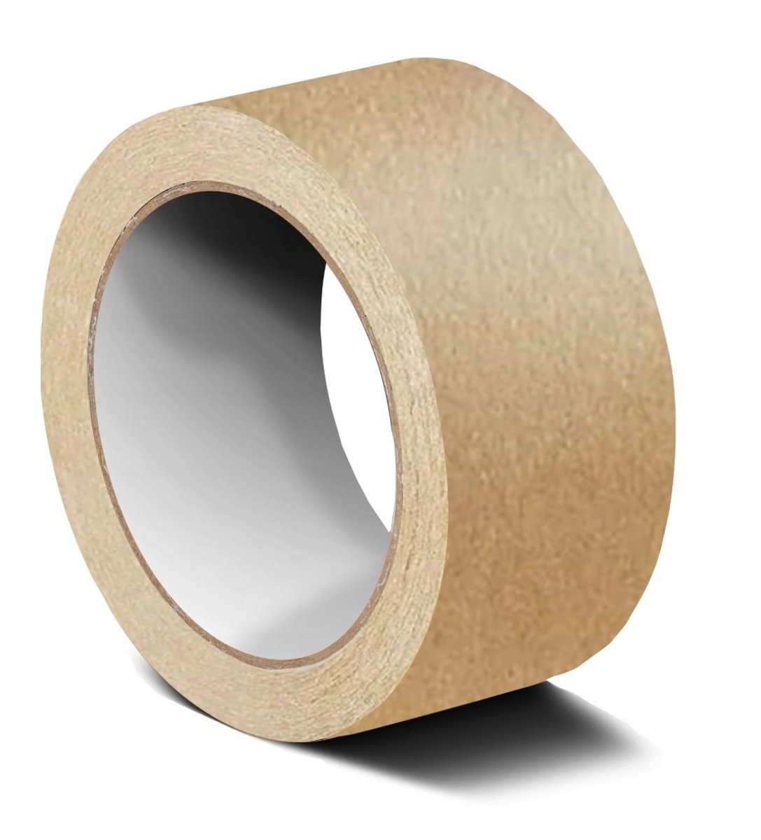 Bruine Papieren Verpakkingstape 50mm x 50m - 36 rollen - Oploslijm
