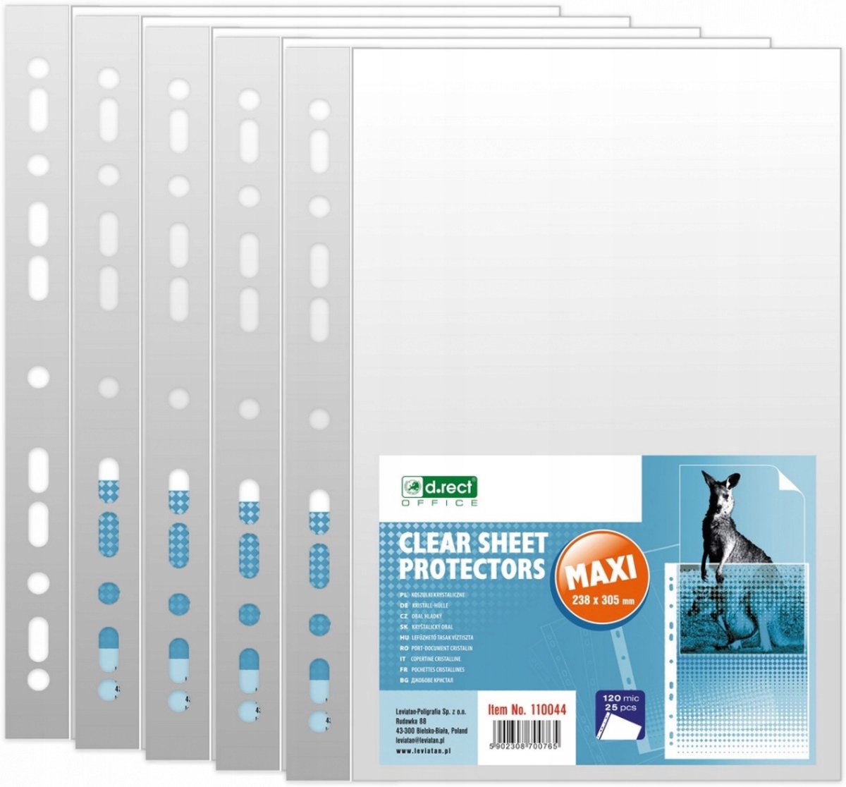 D.Rect Maxi A4 Document Hoesjes 120 µm - 5x 25 stuks