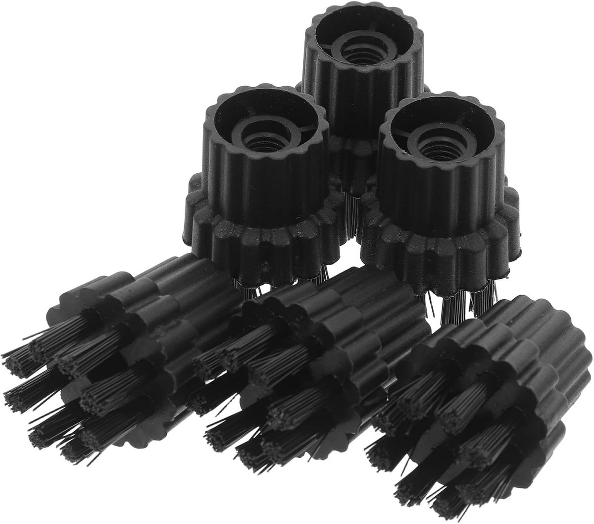 Reserveborstels voor stoomreiniger - 6 stuks nylon borstelharen - duurzaam en robuust - effectieve reiniging - ShopVlot