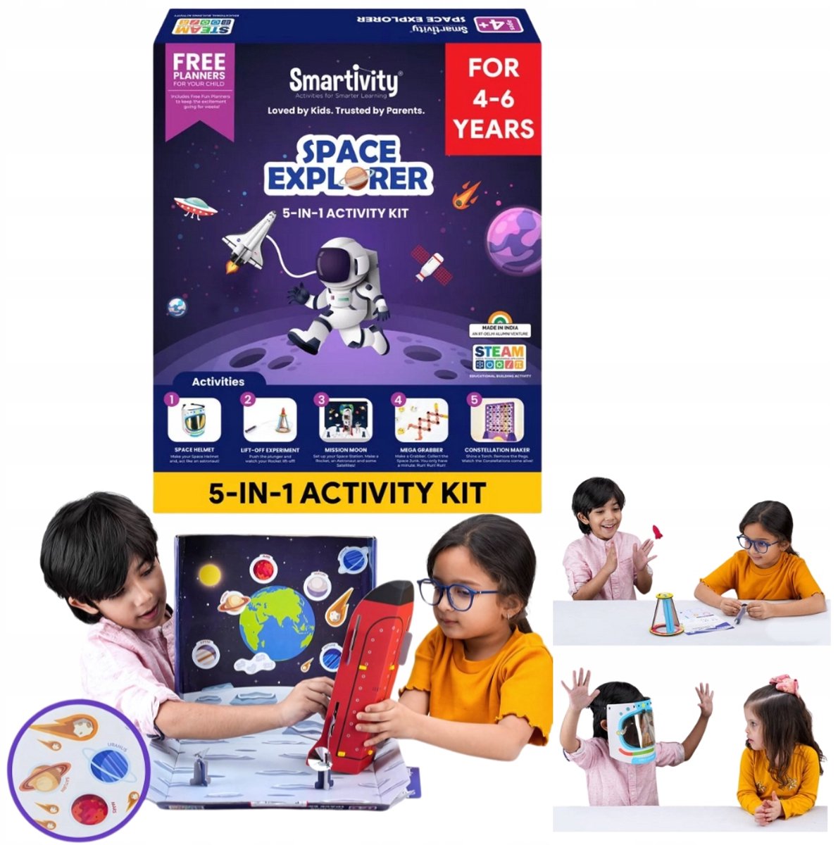 3D Houten Puzzel: Ruimte Ontdekkers - Educatief STEAM Speelgoed