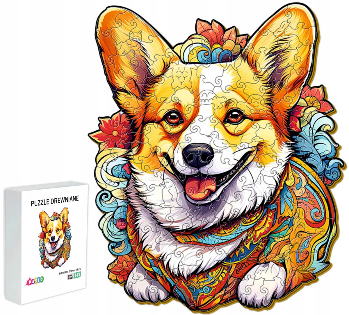 Houten Puzzel Welsh Corgi 143 Stukjes - Leuk Cadeau voor Kinderen