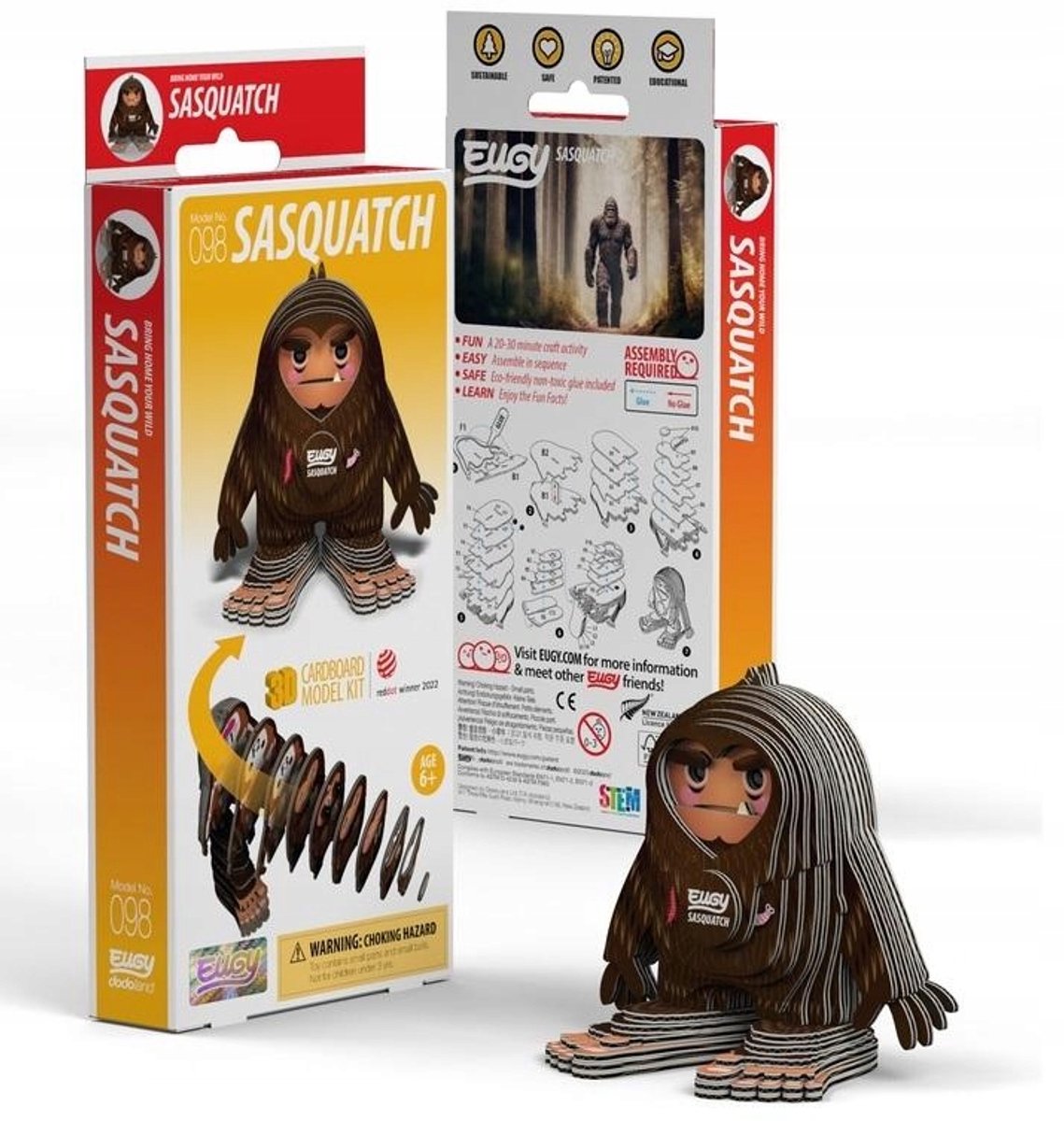 3D Bouwpakket Grote Voet Monster - Knutselen voor Kinderen