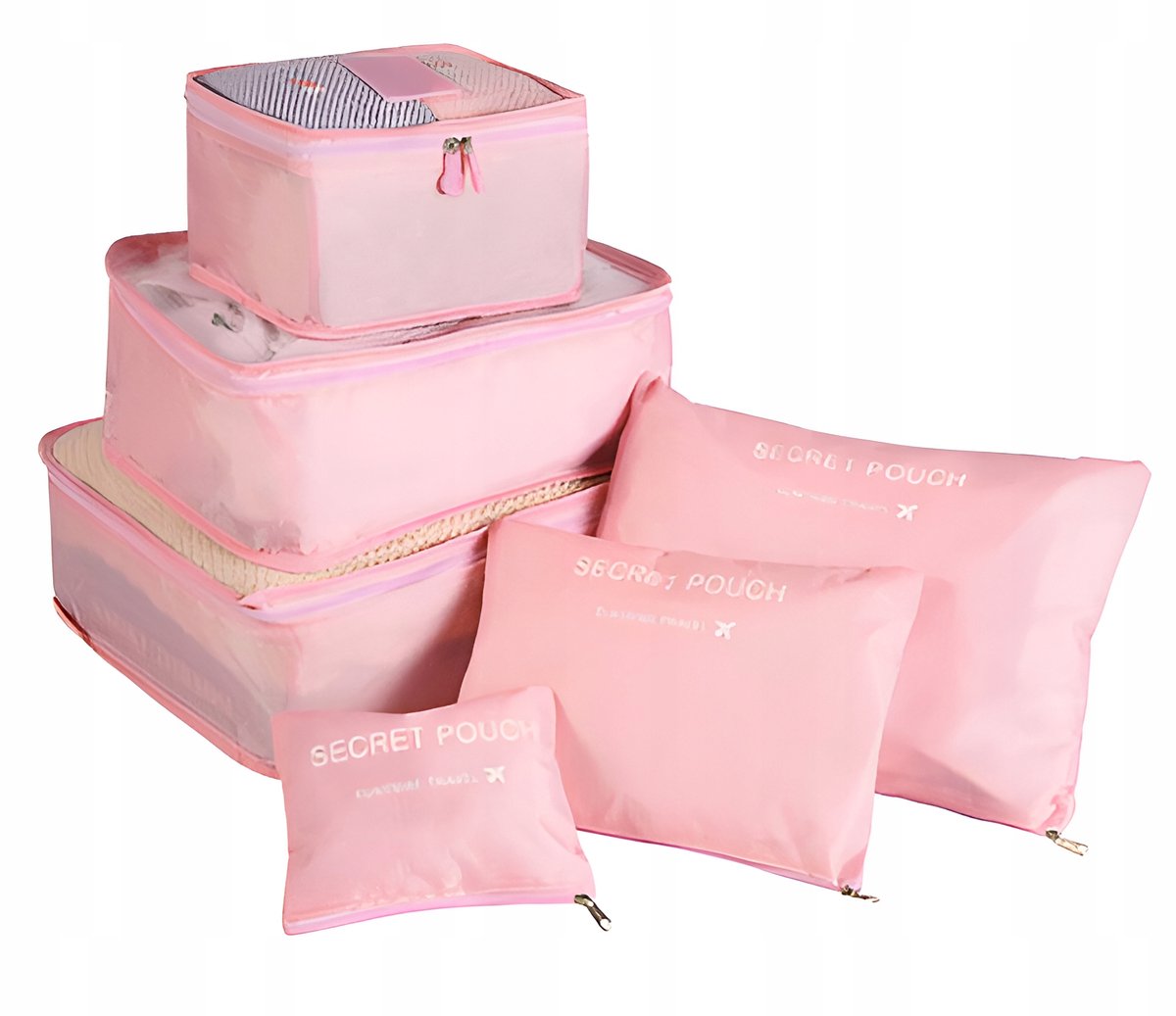 Reisorganizers Set voor Koffers en Tassen - 6 Delig