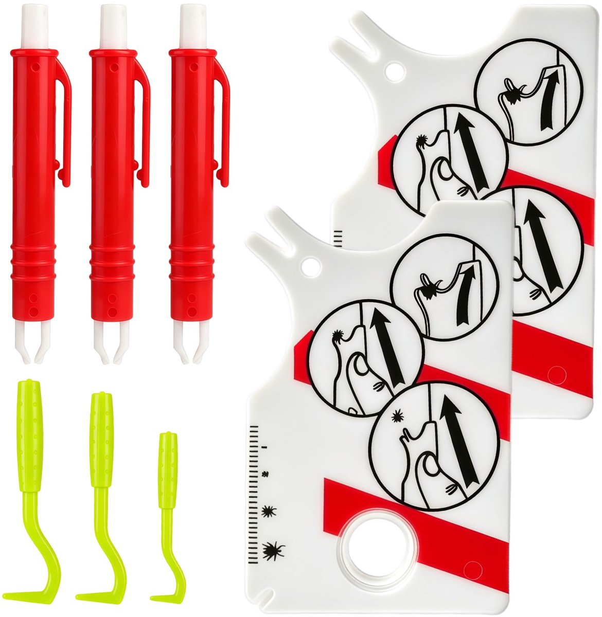 Tekenklemmen set van 8 met vergrootglas - stevige haken - ideaal voor tekeningen - ShopVlot