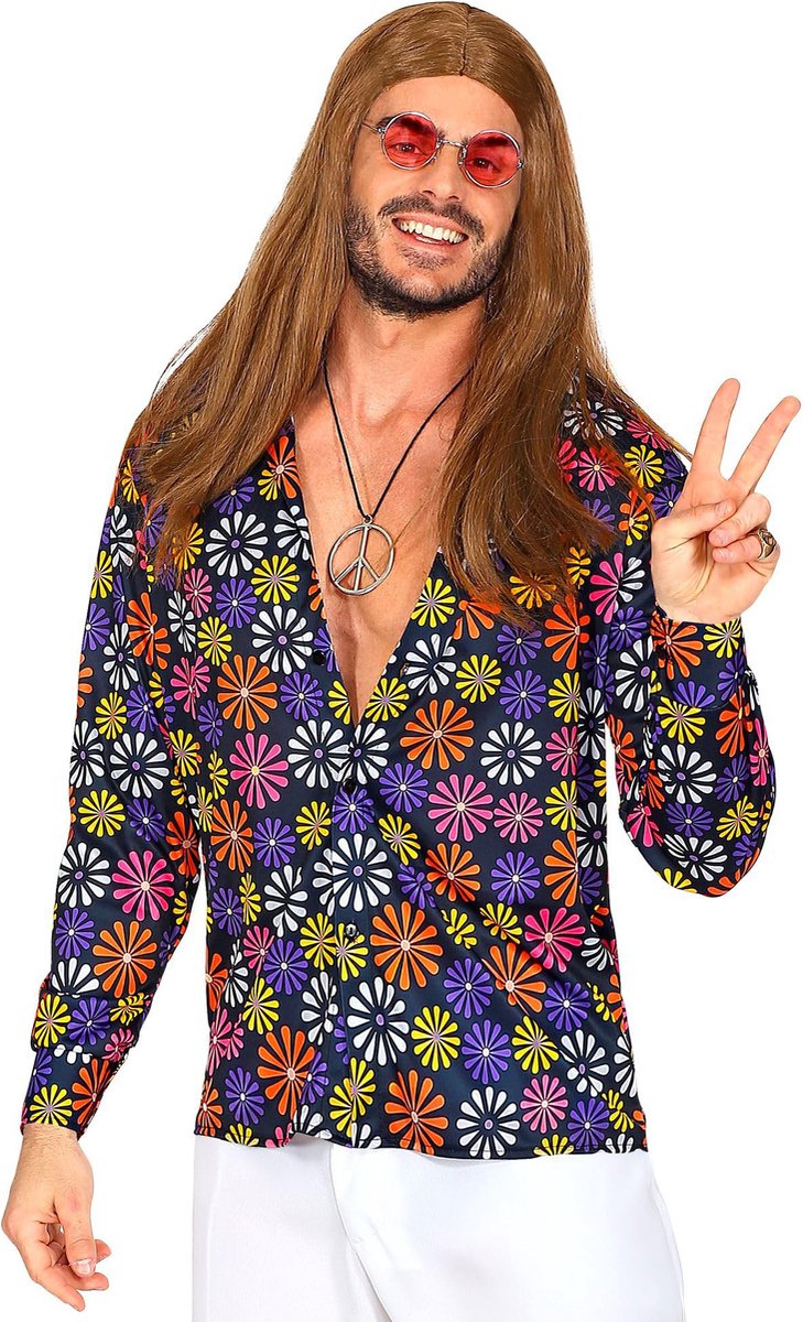 Kostuum jaren '70 Groovy stijl - Hemd - Disco fever - Perfect voor themafeesten - ShopVlot