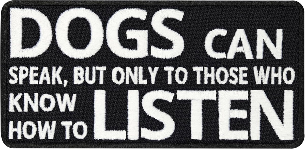 Hond patches hondenhulp - 100x50mm - polyester - wasbaar - unieke boodschap - ShopVlot