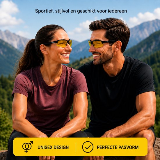 Outdoor zonnebril DUO SET (2ST) Dulaidu (Geel) eigentijds design voor handlopen - wielrennen - fietsen - wandelen - vissen van OutDoor — afbeelding 3