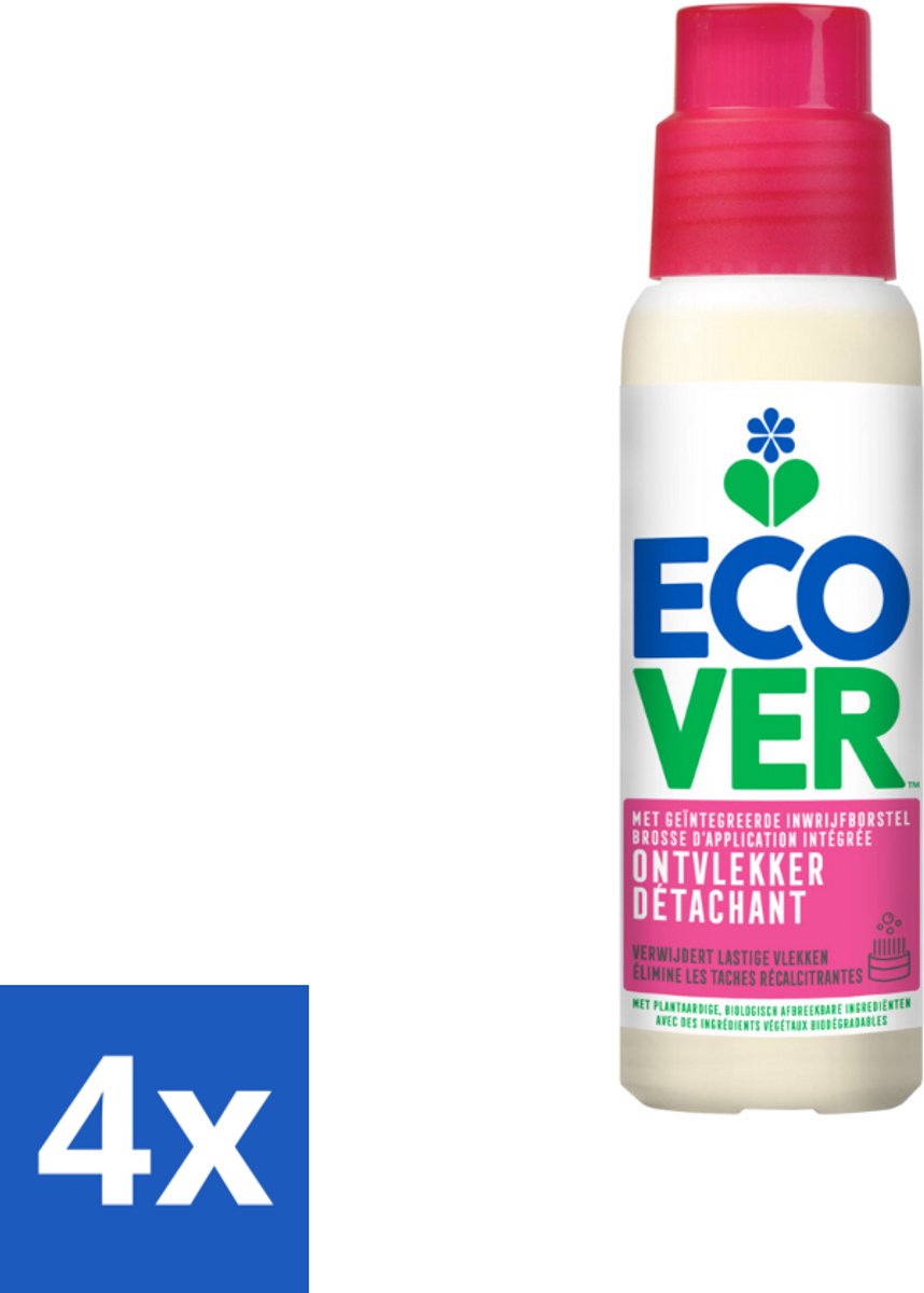 4 x Ecover - Ontvlekkingsmiddel - 200 ml - Vlekken Verwijderen - Ontvlekker - Biologisch Afbreekbaar - Plantaardige Formule - Lavendelgeur