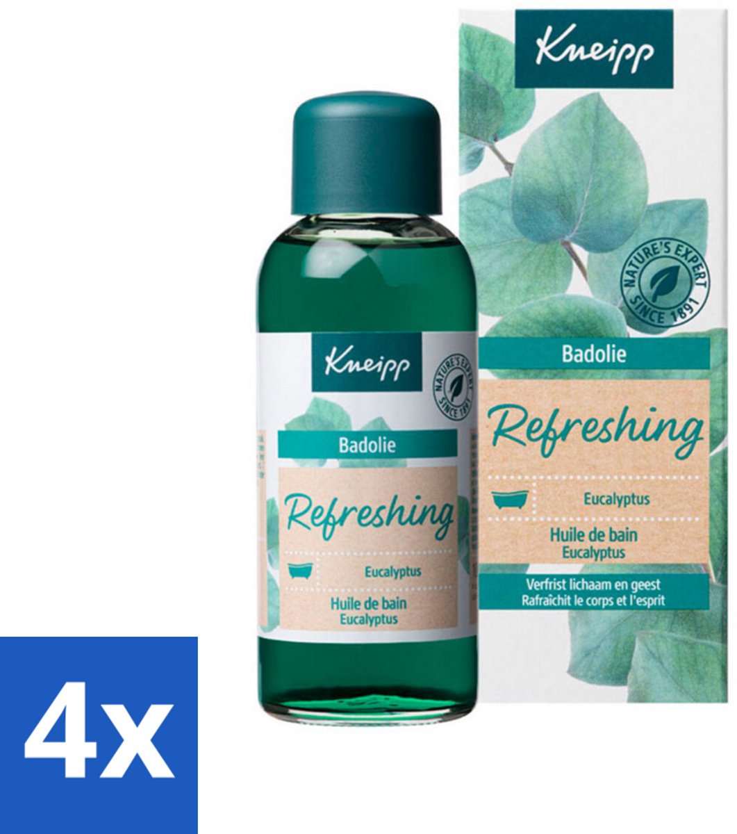 4 x Kneipp - Badolie - Mint Eucalyptus - 100 ml - Badproduct - Badolie - Eucalyptus - Mint - Aromatherapie