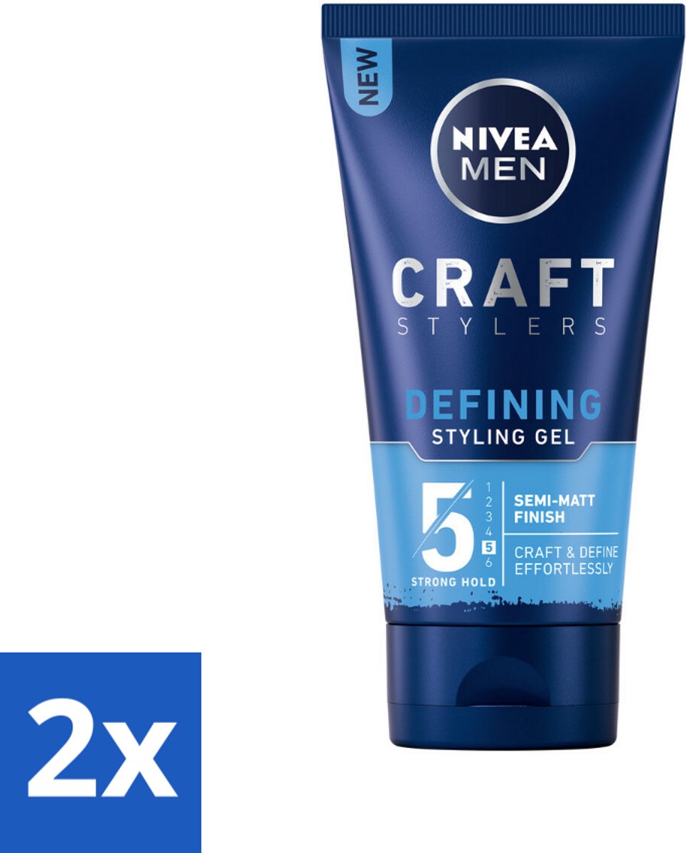 2 x NIVEA MEN - Styling Gel - Matte Finish - 150 ml - Haarkleur - Haartypen - Haartypen - Haartypen - Haartypen