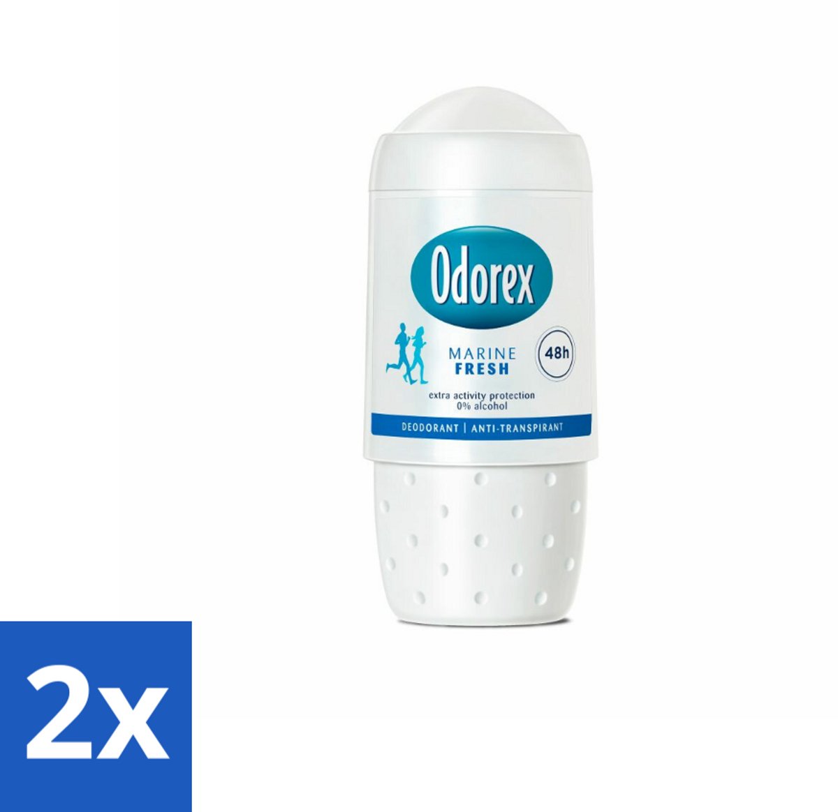 2 x Odorex - Deodorant Roller - Marine Fresh - Verfrissende Bescherming - 50 ml - Deodorant - Antitranspirant - Alcoholvrij - Deodorant Roller - Frisse Geur