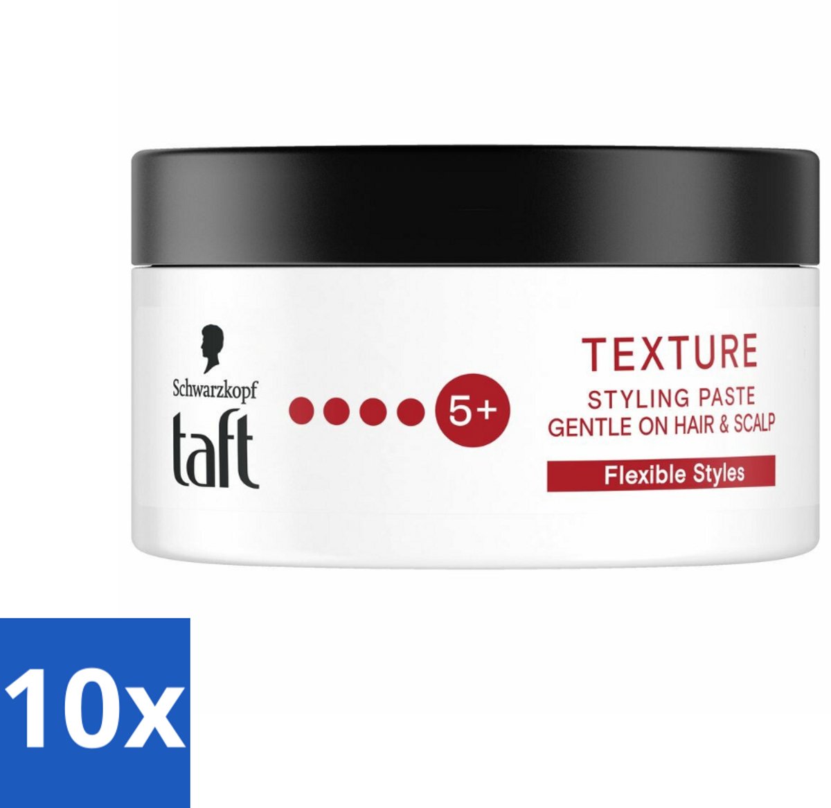 Taft - Texture Styling Paste - Hold 5+ - Gedefinieerde textuur - 100 ml - Bulkverpakking - 10 stuks
