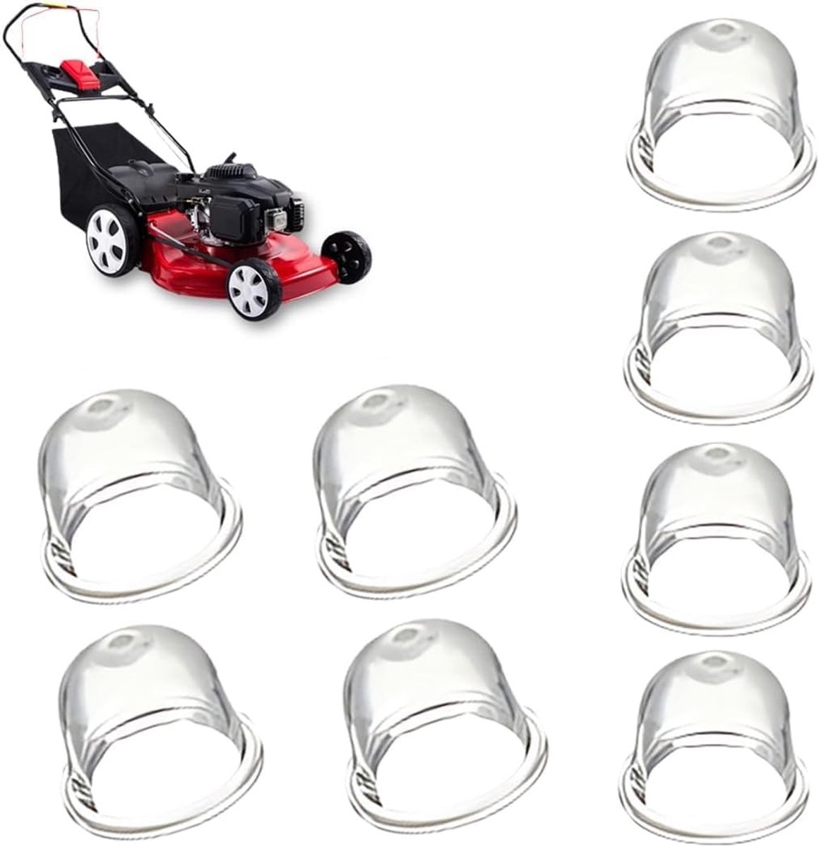 Primerpomp - Transparant - 19 mm en 22 mm - Siliconen - Voor Tuinmachines