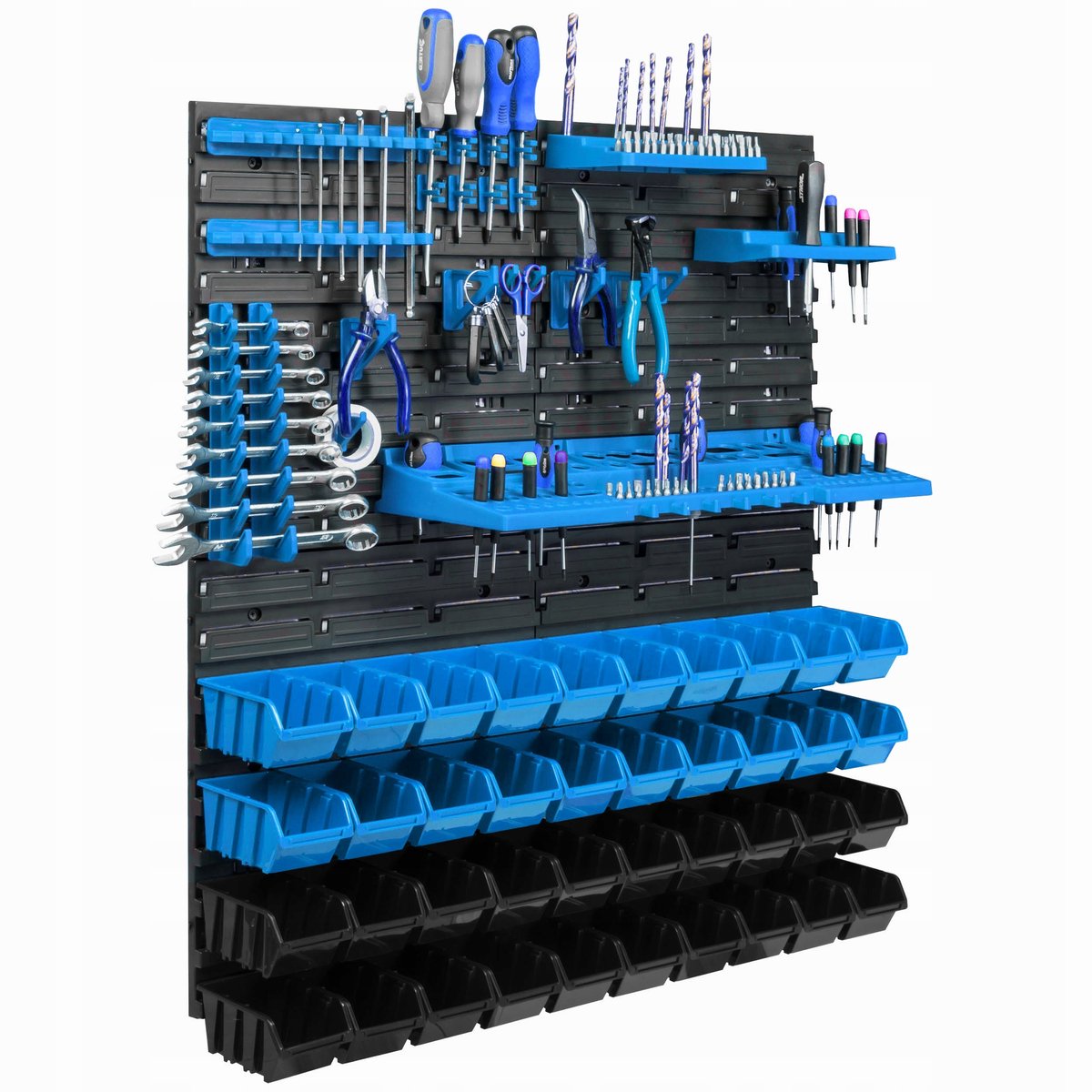 Gereedschapswand Garage 78x78cm met 40 Bakjes & Ophangsystemen