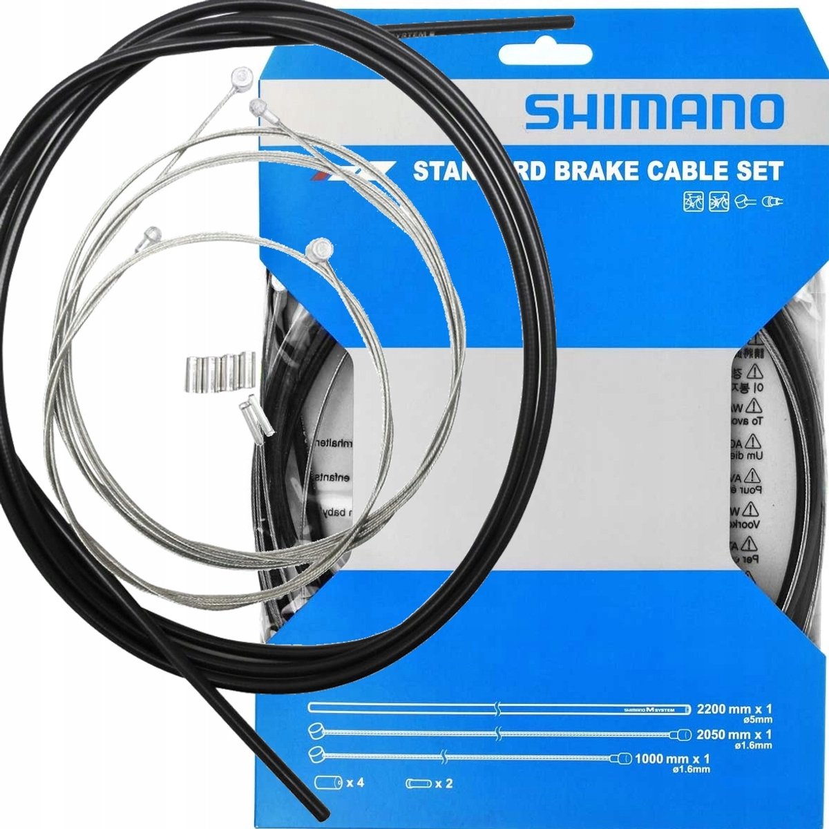 Shimano Remkabel Set - MTB & Race - Roestvrij Staal - Zwart