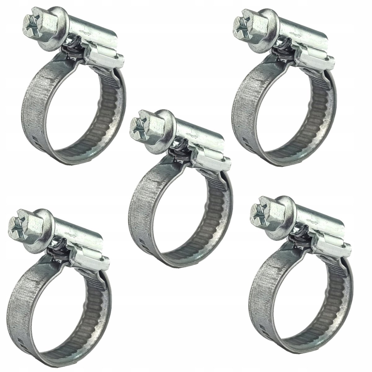 5x Slangklem 12-20mm, 9mm Breed, Verzinkt Staal