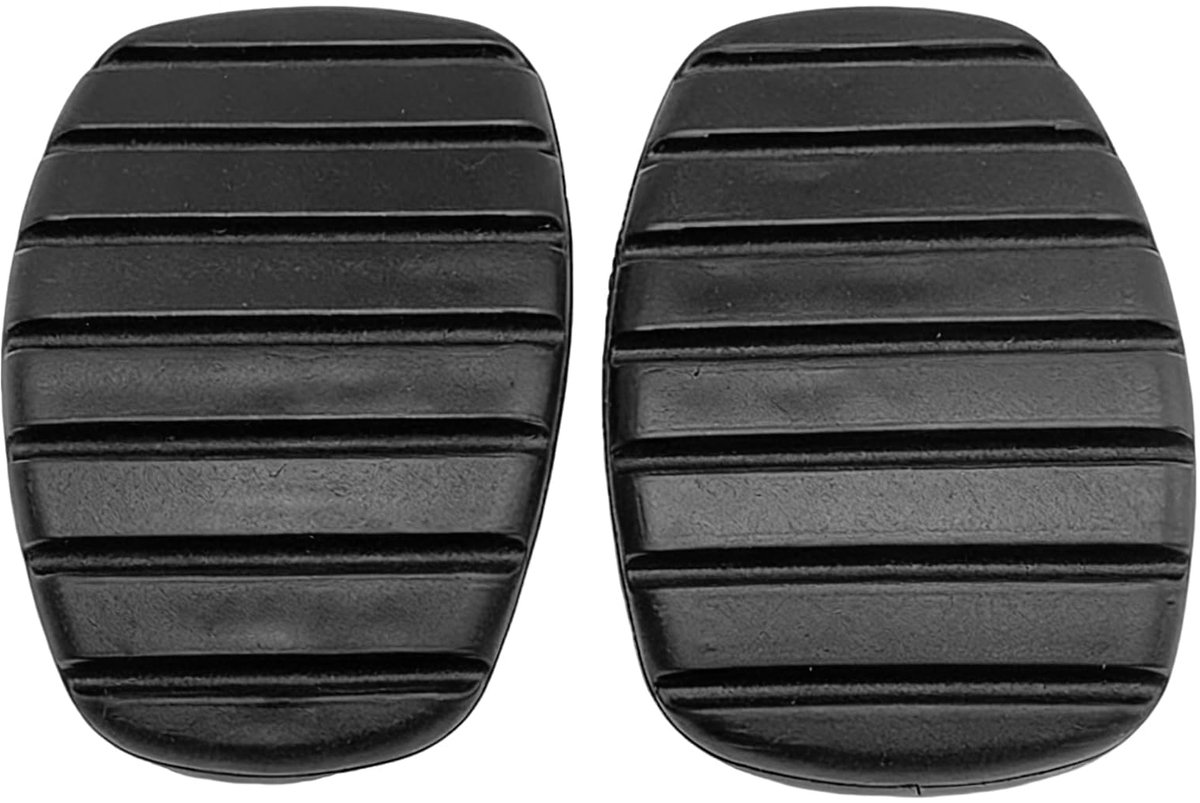 2 Stuks Rubber Pedalauflagen voor Rem- en Koppelingpedaal, Zwart