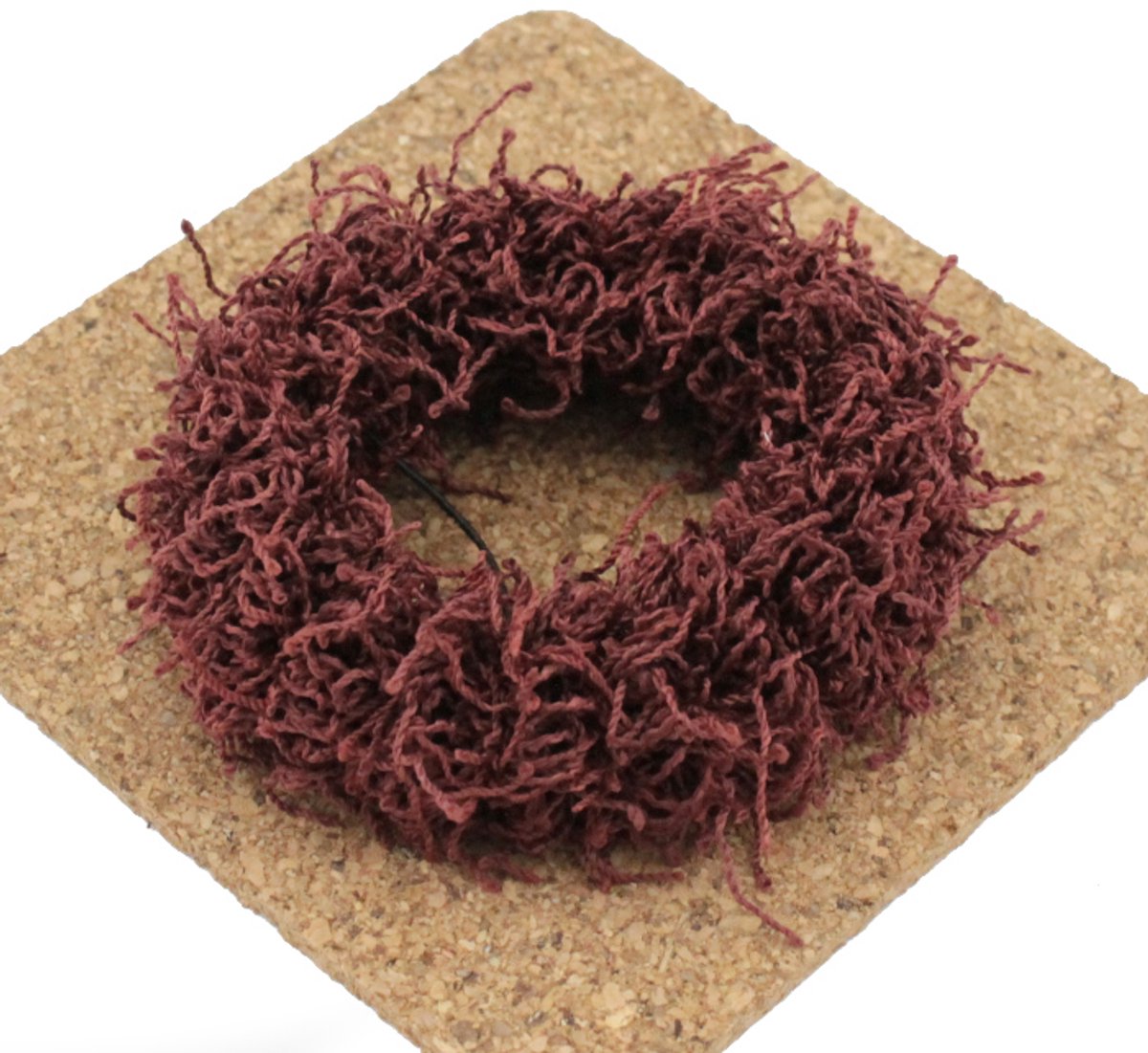 Bruine Haarscrunchie - Zachte Stof, Diameter 7 cm