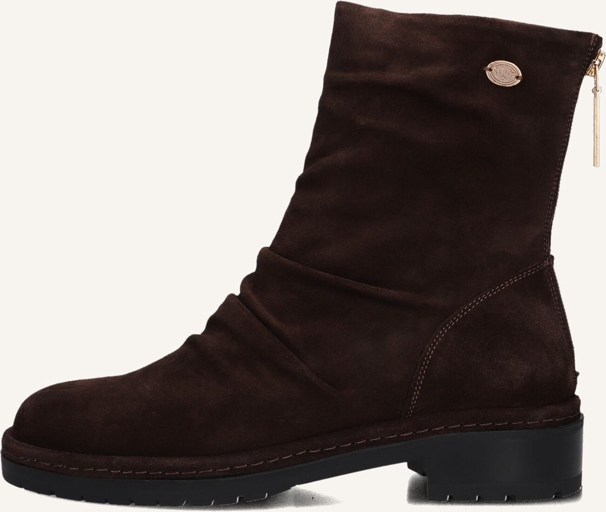 Fred De La Bretoniere - FLINT JIMMY Ankle Boot Suede Dark Brown - Maat 42