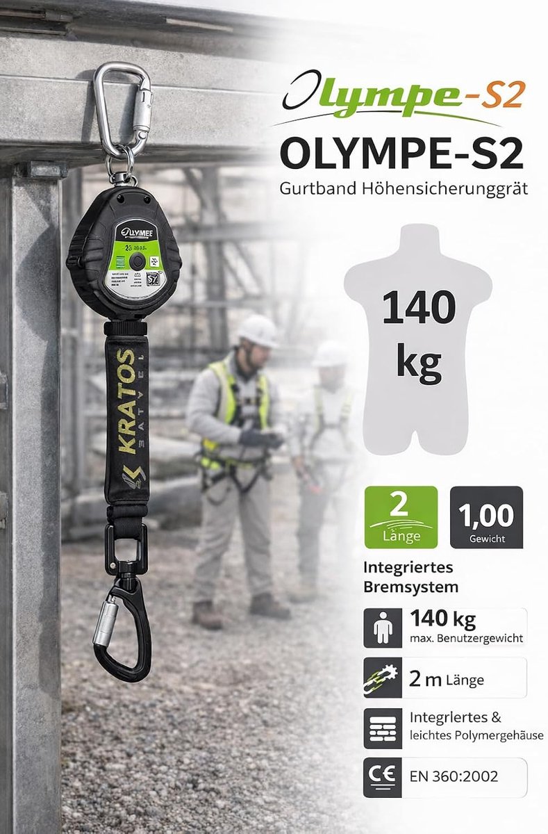 Fall protection - polyester strap - 2 m - FA 20 502 02 - ShopVlot