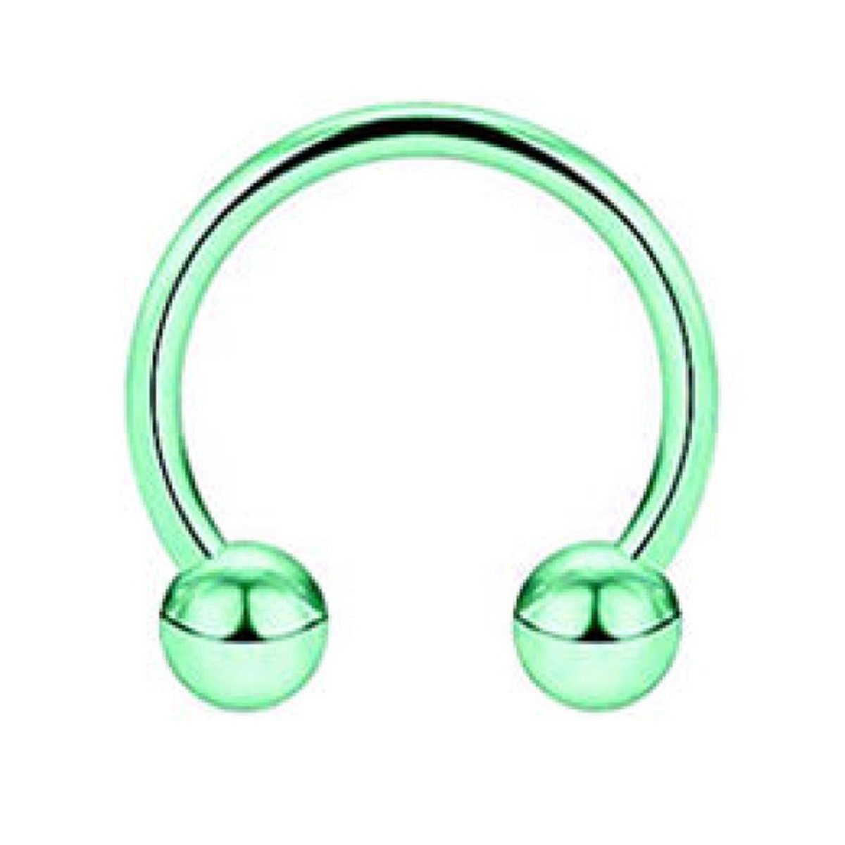 Piercing - Groen - Septum | Barbell | Balletjes