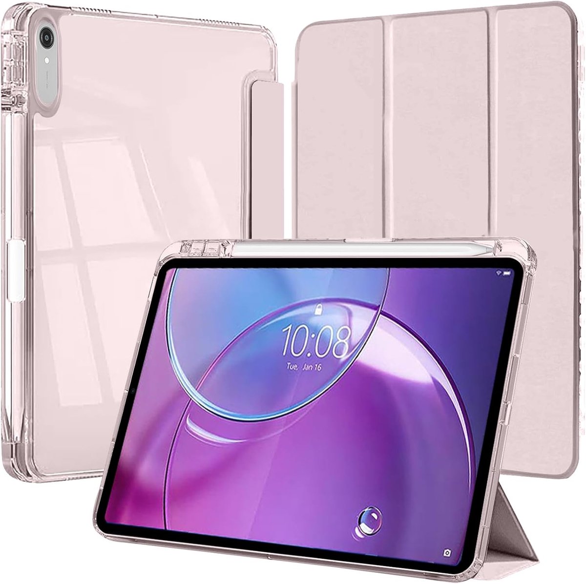 Hoes voor Lenovo Idea Tab Pro Gen 2 13 inch tablet 2026 met penhouder, transparante achterkant, dunne standaard - ShopVlot