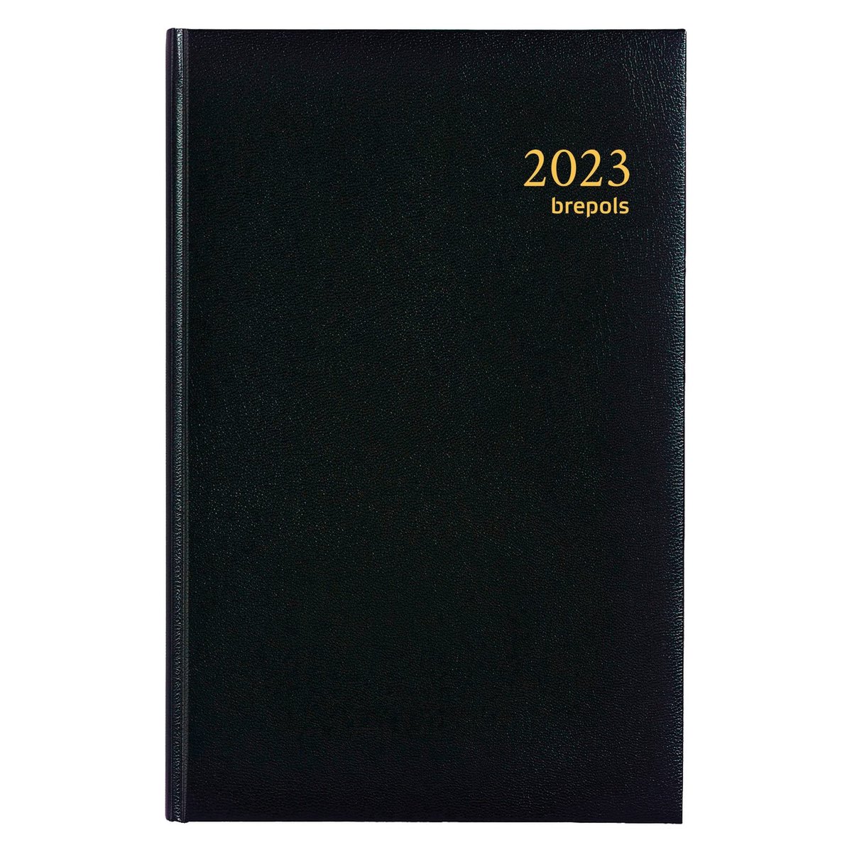 Brepols - Dagelijkse bureauagenda – januari 2025 tot december 2025 – Saturnus Luxe – omslag Lima zwart – afmetingen 14 - ShopVlot
