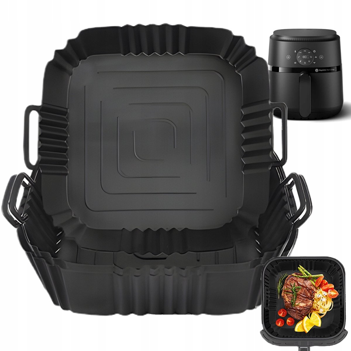 Siliconen Airfryer Bakvorm - Herbruikbaar & Vaatwasmachinebestendig