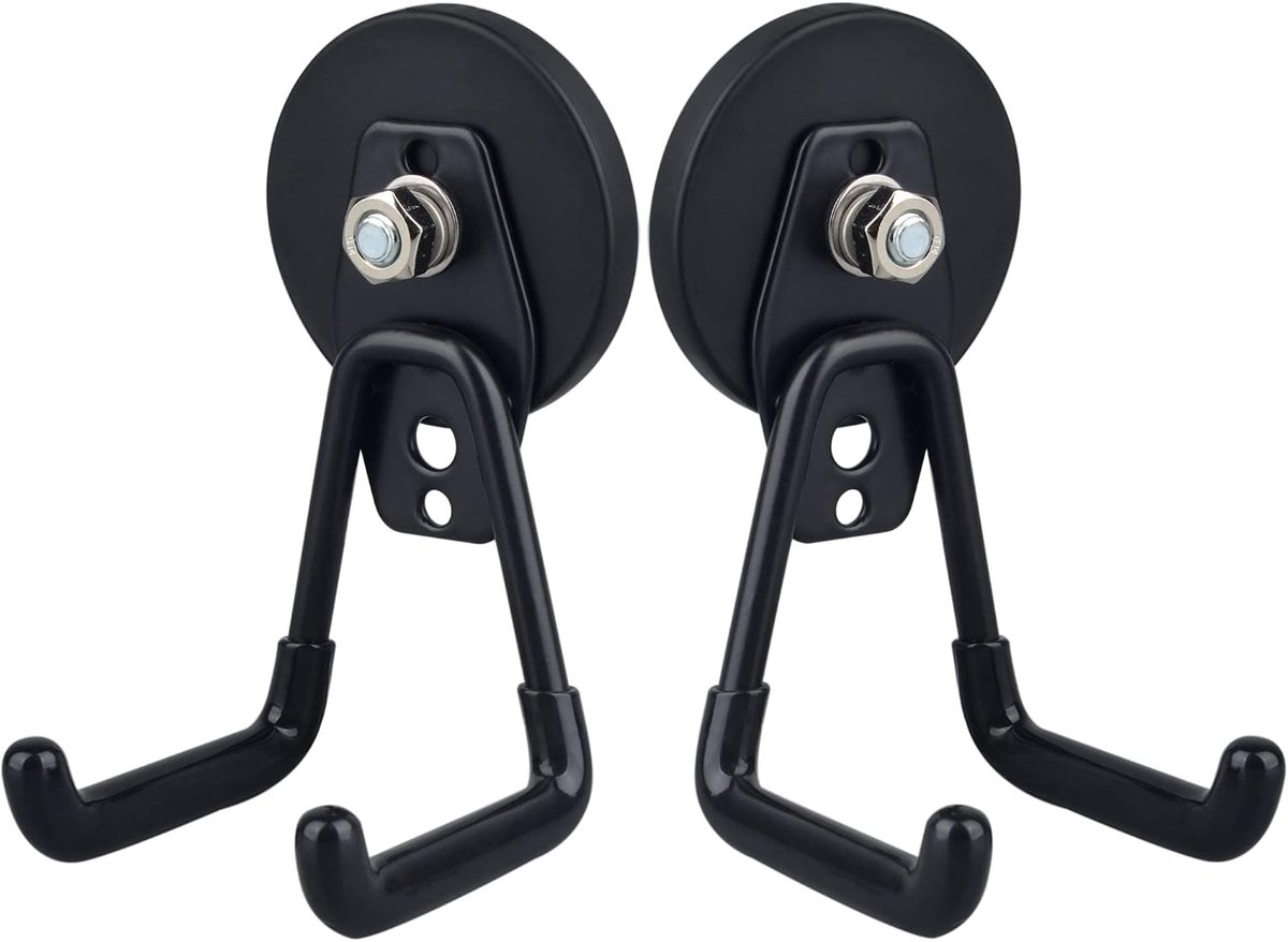 MUTUACTOR Rugged Magnetic Coated Hooks, Rare Earth Garage Hooks for Hanging Class Cruise, Kitchen Lockers, Metal Doors - ShopVlot