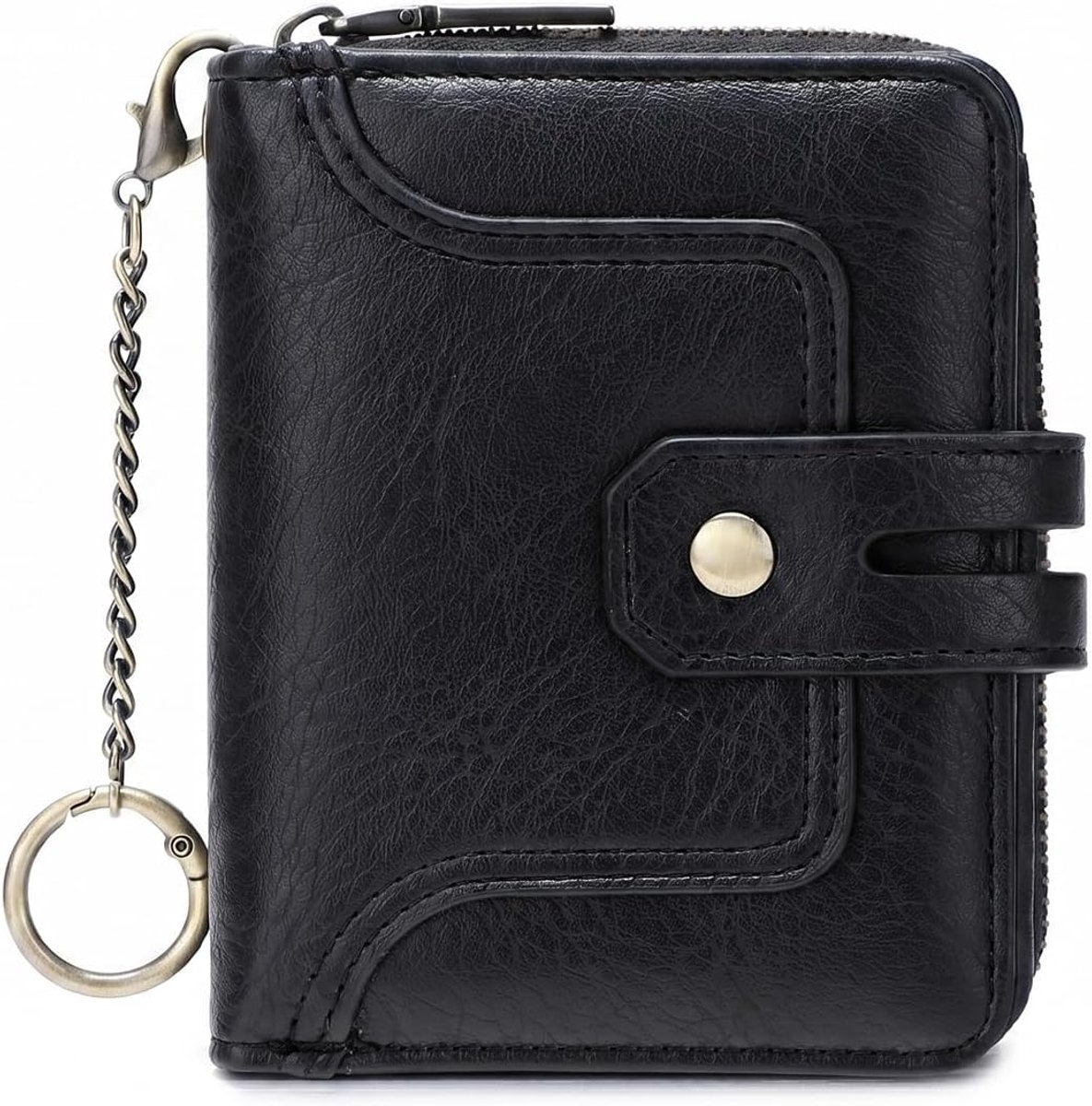 HAWILAND Women's Wallet, Dual RFID Blocking, Soft Leather Card Compartment, Compact Wallet with Zip, Coin Pocket - ShopVlot
