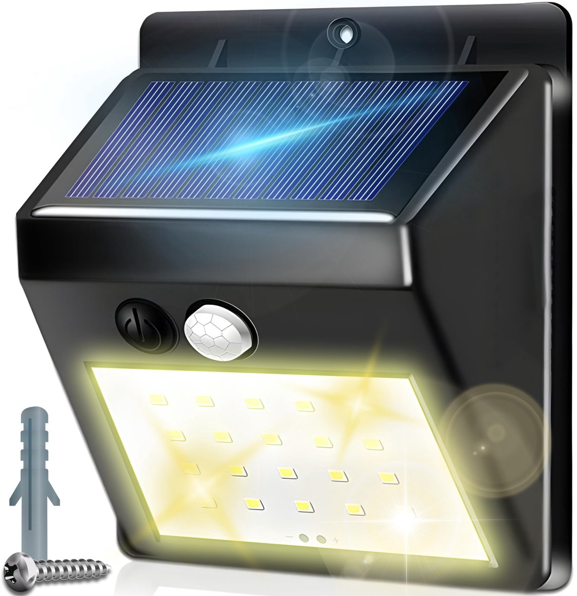 Solarlampen voor buiten met bewegingsmelder - waterdicht - superhelder - ideale buitenverlichting - ShopVlot