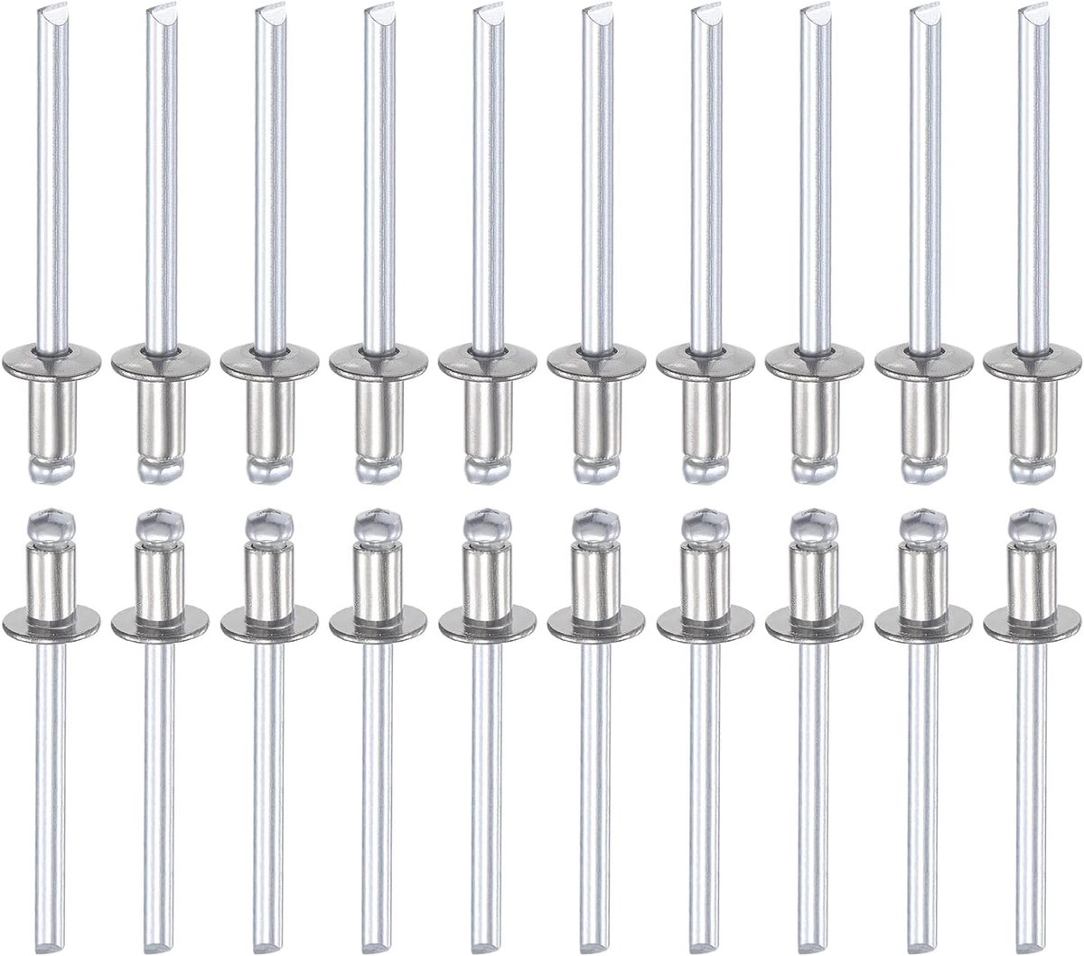 Rivets 4mm x 6mm - 304 RVS - Koepelvorm - Geschikt voor machineverbinding - ShopVlot